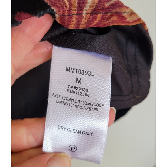 Women's Miss Me Top Burnout Velvet Size Bell Sleeves Fall Floral‎ Size Medium - Picture 9 of 9